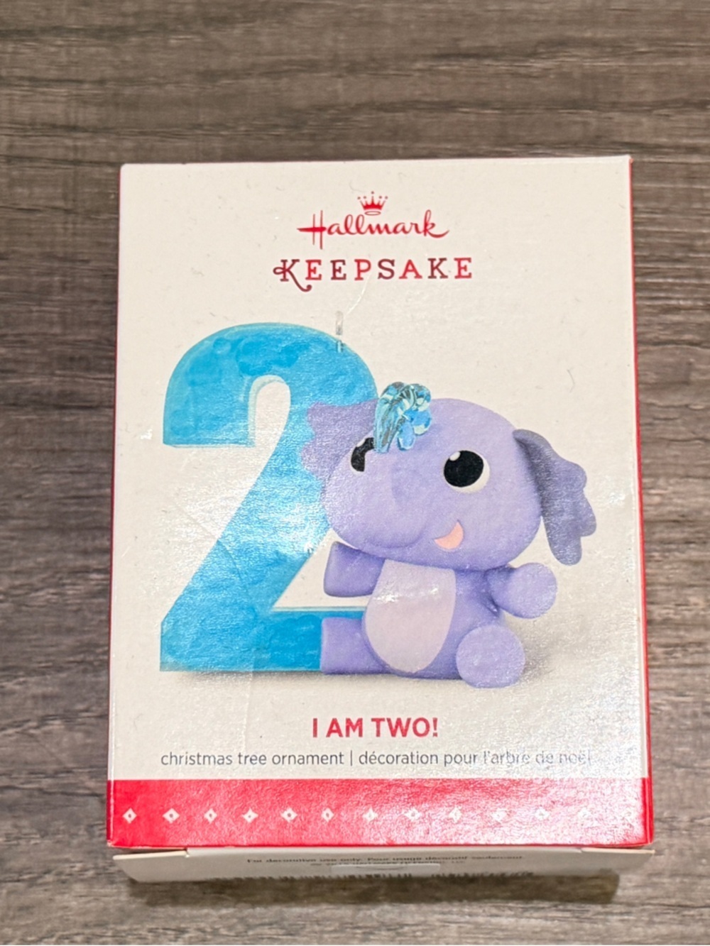 NEW IN BOX Hallmark Purple and Blue Unicorn Number 2 Keepsake Ornament